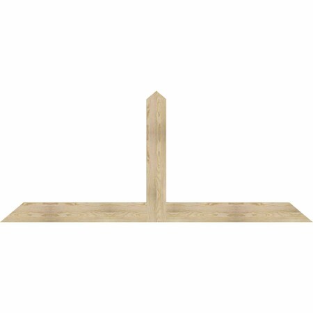 Ekena Millwork Portland Rough Sawn Timber Gable Bracket, Douglas Fir, 96"W x 40"H x 2"D x 6"F, 10/12 Pitch GBW096X40X0206POR00RDF